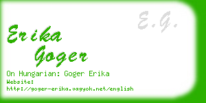 erika goger business card